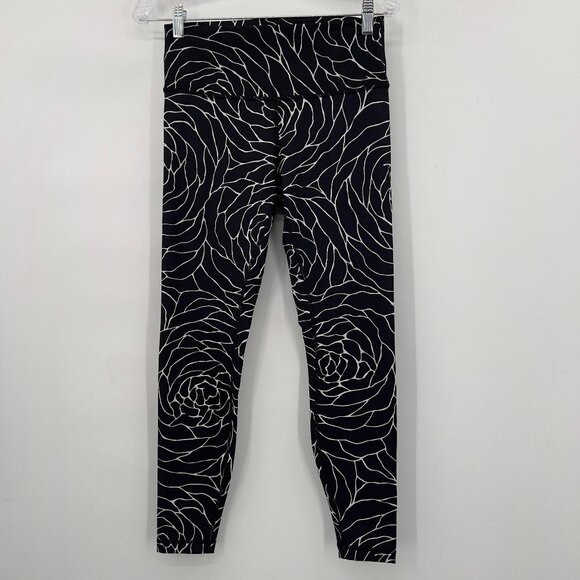 Lululemon Wunder Under Hi-Rise Rose Alpine Black White Leggings Women's 8 - Picture 2 of 10